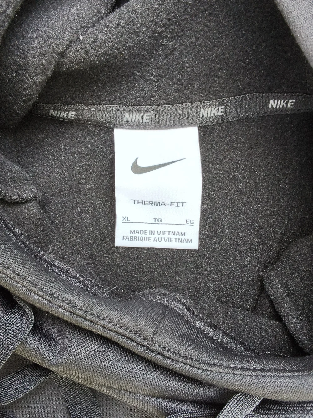Nike Black Hoodie with White Swoosh